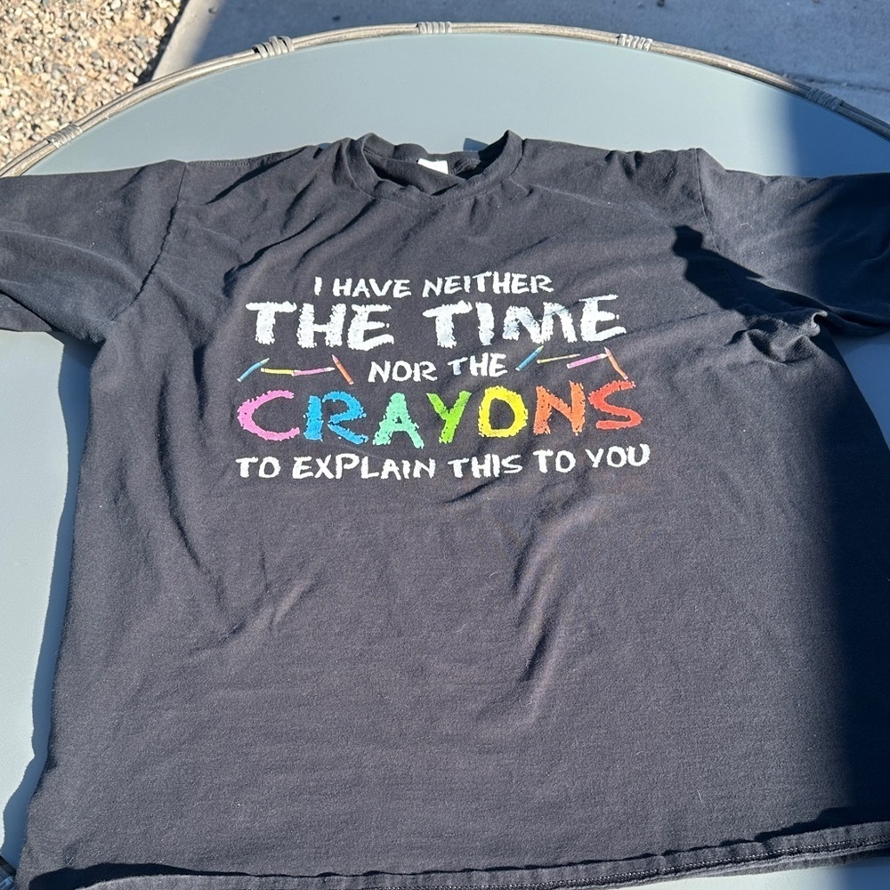 Fun slogan tee shirt men’s size XL good condition